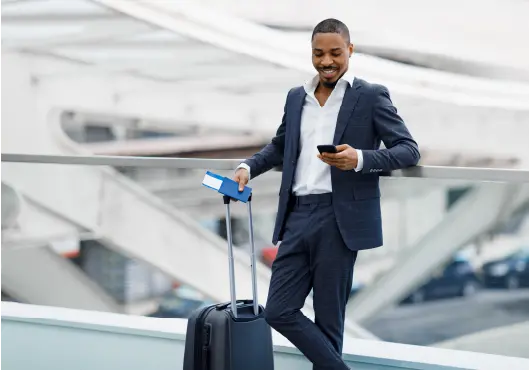 Businessman Waiting For Flight 
